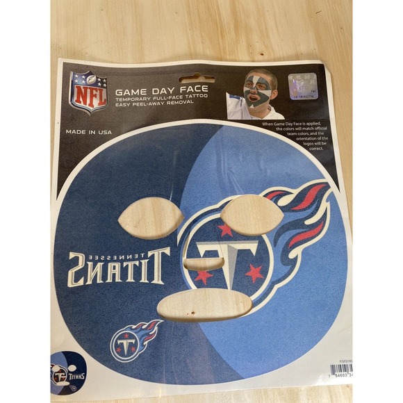 NFL Pick your Team Game Day Super Fan Face Mask Temporary Tattoo Chiefs Colts - Picture 3 of 14